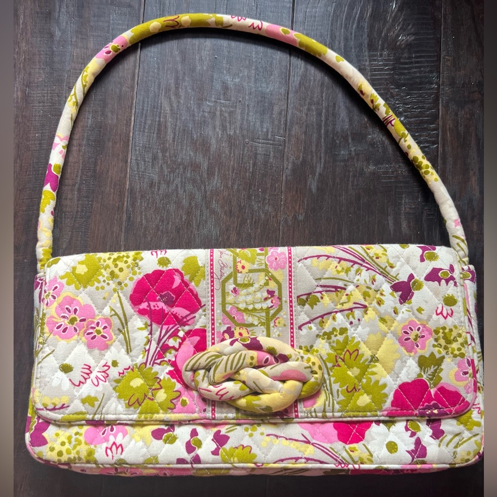 Vera Bradley "Knot Just A Clutch" Quilted Shoulder Bag - Make Me Blush (Retired)